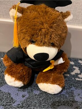 Cute Graduation Teddy Bear Plush with Cap and Gown – Perfect Grad Gift